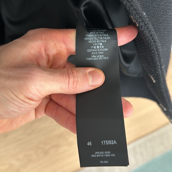 SAINT LAURENT TEDDY IN WOOL - SIZE 46 - Picture 6 of 9